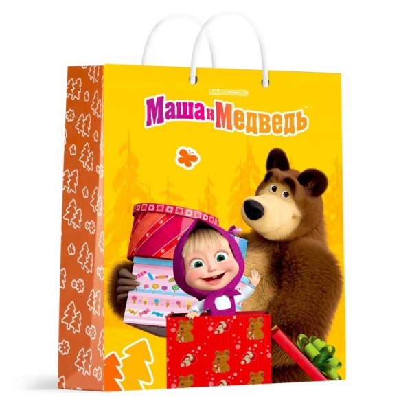 

PML-123140-MB Пакет подарочный 22х31см ML* Маша и Медведь (уни) Матовый