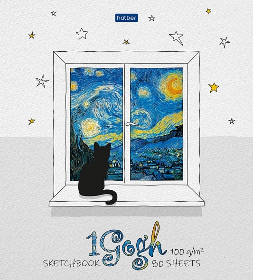 

Скетчбук А5 80л гребень тв.обл. 1Gogh HATBER 80Тт5Aгрз_28330
