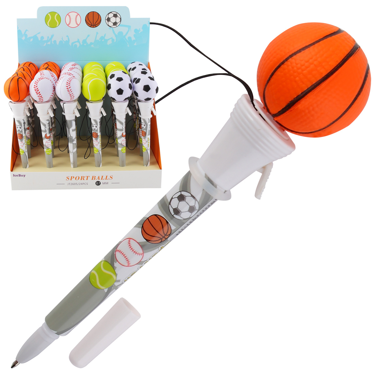 

Ручка сувенирная синяя 0,7мм Прыгун Sport balls ассорти Кокос 252098