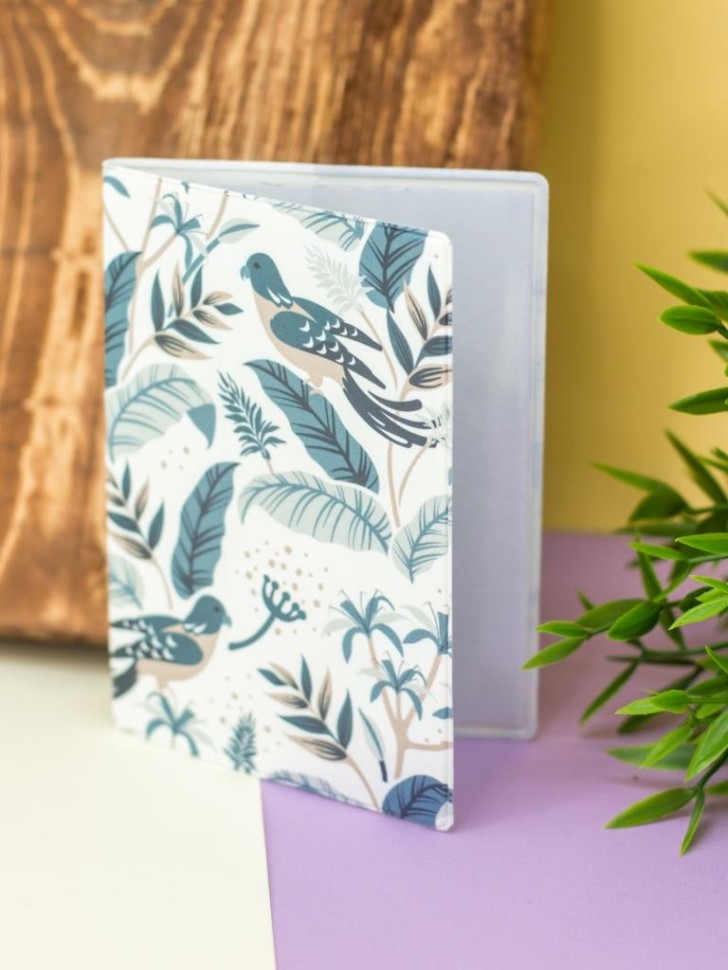 

Обложка для паспорта А6 ПВХ Birds on leaves ILIKEGIFT 15522