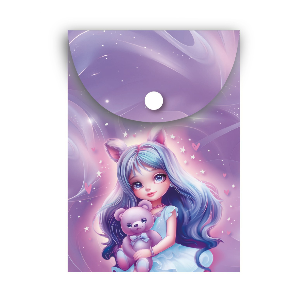 

Папка с кнопкой пластик А7 1отд. пл.150мкм Charming girl непрозр. Кокос 251333