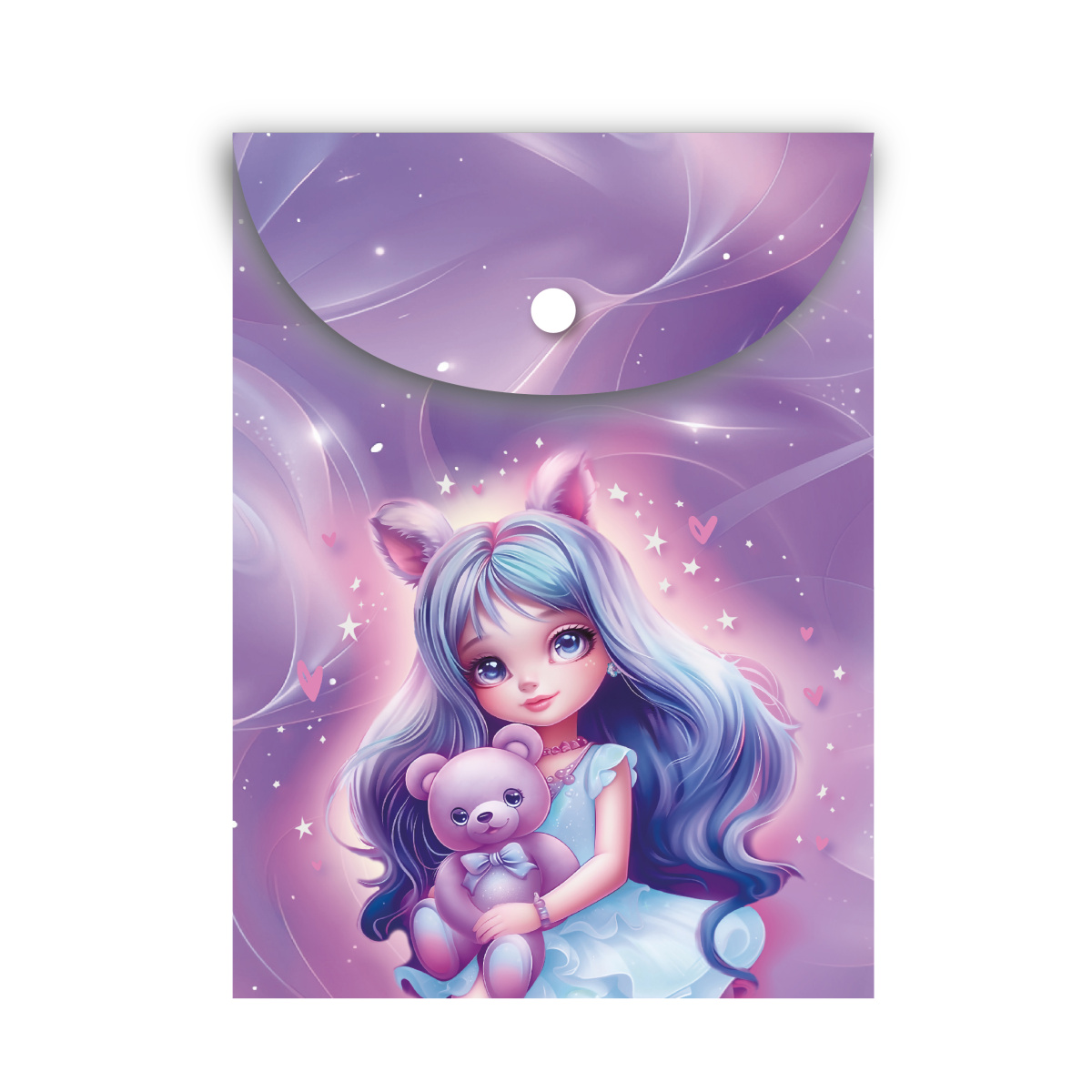 

Папка с кнопкой пластик А6 1отд. пл.150мкм Charming girl непрозр. Кокос 251326