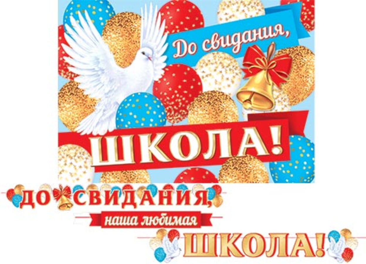 

8-15-131 Гирлянда с плакатом До свидания, школа! 5,2м (уни)