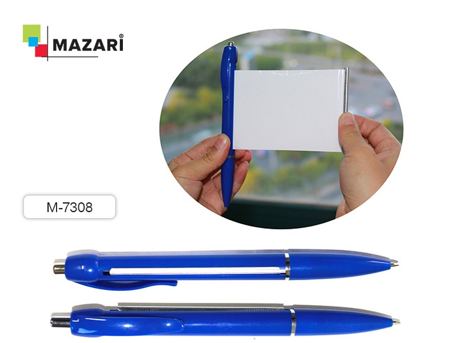 

Ручка шариковая автоматическая 0,7мм синяя Шпаргалка MAZARI M-7308