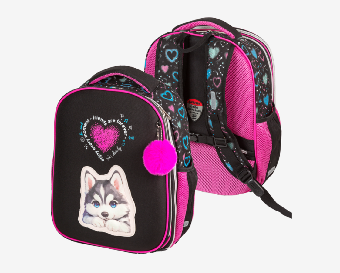 

Рюкзак 2отд. Choice Lite Cute Husky 38х29х17см 2карм. эргоном.спинка светоотражающий deVENTE