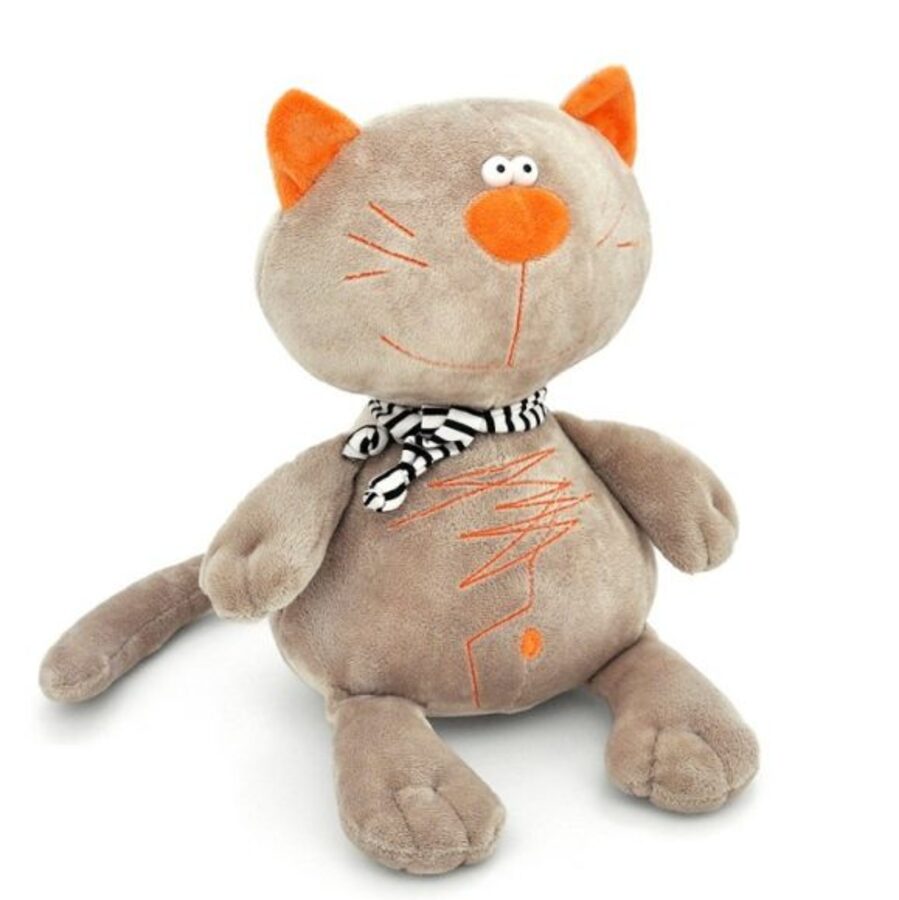 

Игрушка мягкая Кот Батон серый 20см