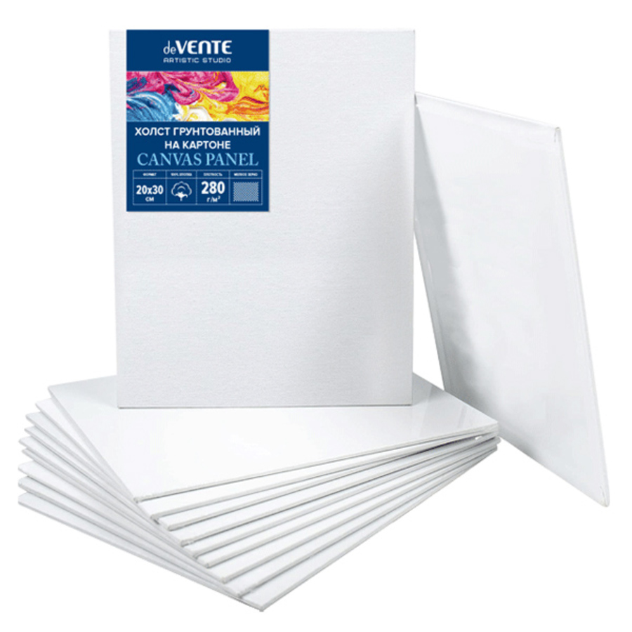 

Холст 20х30см на картоне акрил.грунт хлопок мелкое зерно Artistic studio deVENTE 8150303