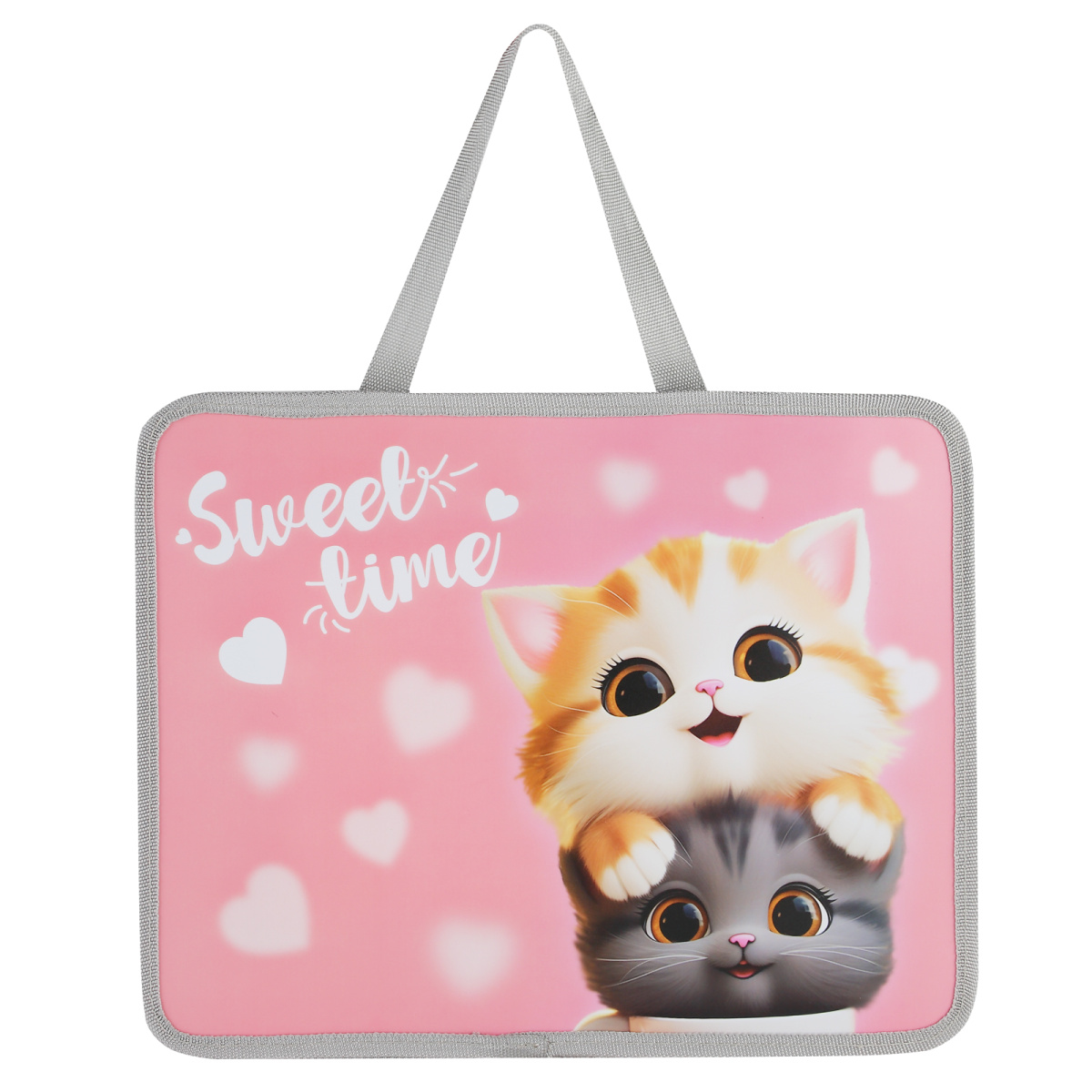 

Папка для тетрадей пластик молния сверху А4 1отд. Cute cats ручки Кокос 250926 (жен)