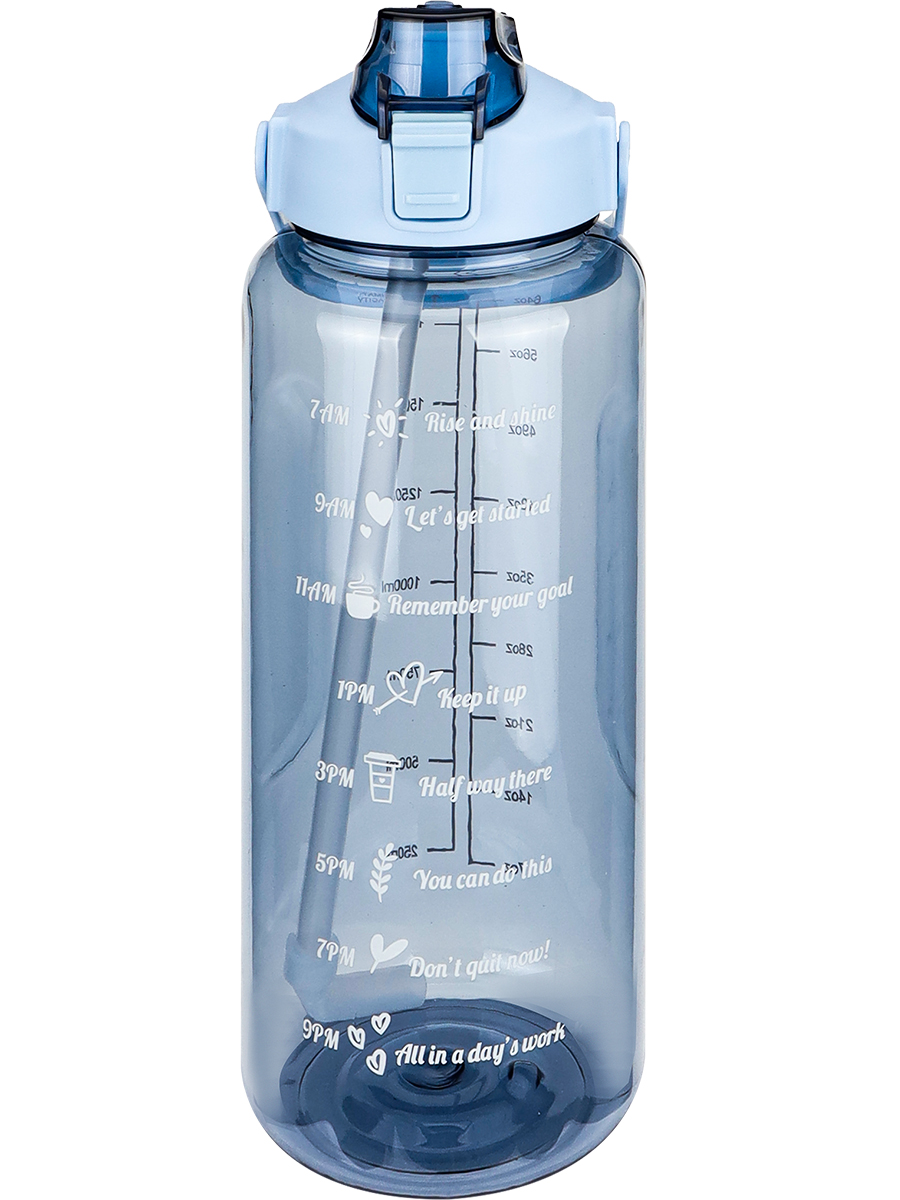 

Бутылка 2000мл U-turn с защелкой, мерной шкалой и поильником голубая MILAND УД-2186