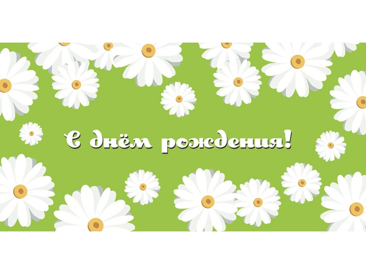 

1-05-0297 Конверт для денег Евро С днем рождения! цветочки на зеленом (жен)