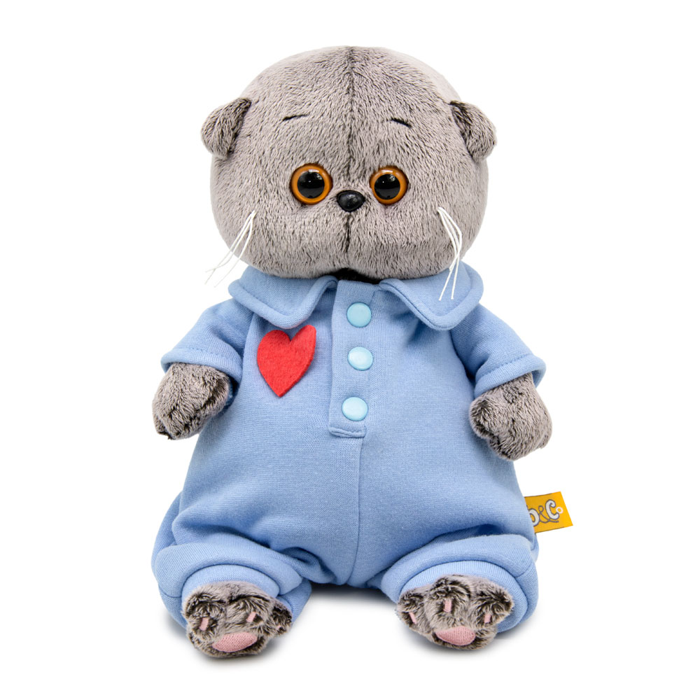

Игрушка мягкая BASIK baby Басик BABY в голубом комбинезоне с сердечком 20см