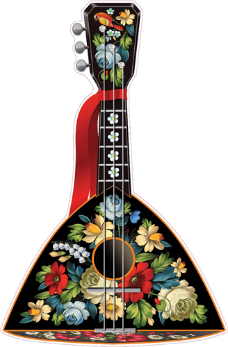 

Ф-17426 Плакат А3 Балалайка жостовская (уни) Вырубка