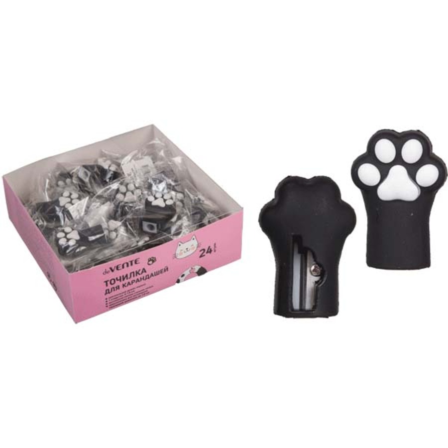 

Точилка 1отв. пластик Cat Paw soft-touch deVENTE 8031314
