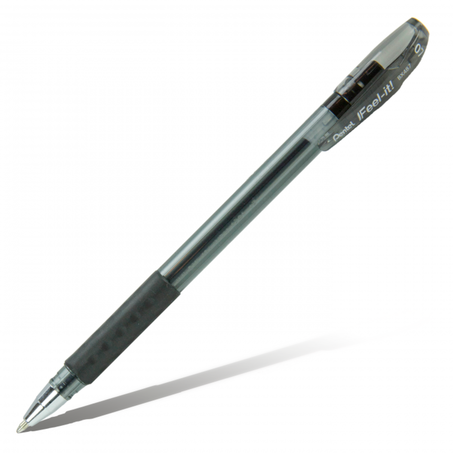 

Ручка шариковая 0,7мм черная Feel it! черный корпус Pentel BX487-A