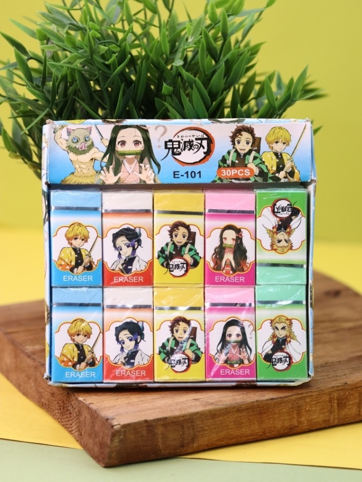 Ластик прямоугольный синткаучук 55х36х5мм ассорти Манга ILIKEGIFT Е-101 63₽