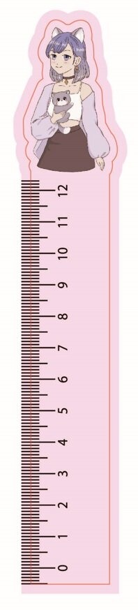 

Линейка дерево 12см Аниме Cute cat Girl ILIKEGIFT 16475