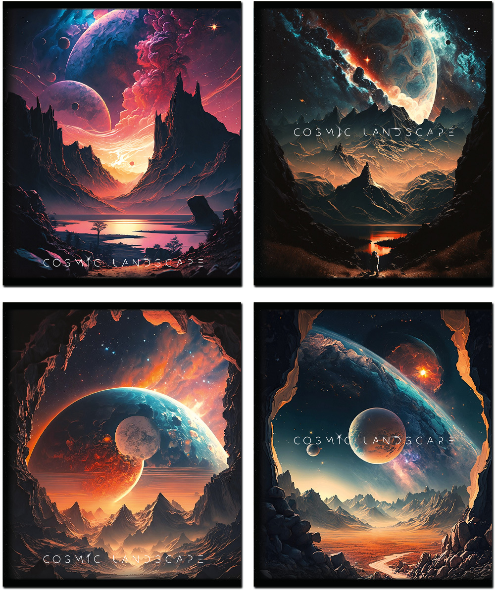 

Тетрадь А5 48л клетка скрепка мелов.картон Cosmic Landscape выб. УФ-лак ассорти 4 диз. ПОЛИНОМ 3473