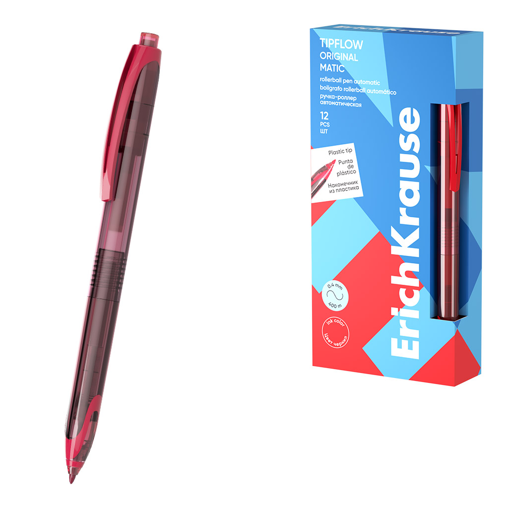 

Роллер красный 0,5мм TipFlow Matic Original ERICH KRAUSE 63702