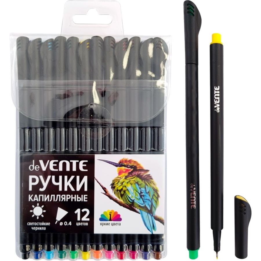 Ручка капилярная набор Drops 12цв 04мм в блистере deVENTE 5060400 101₽
