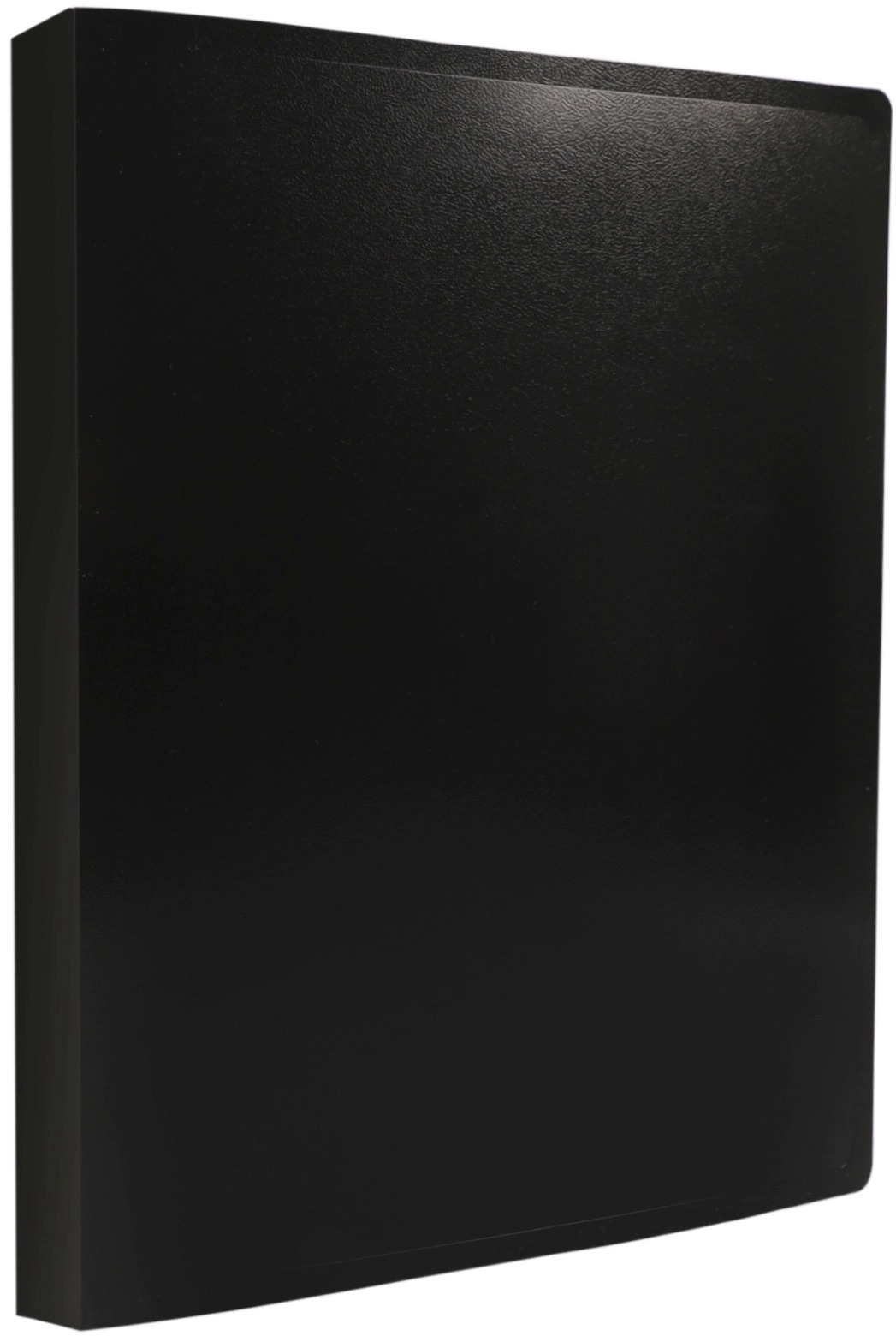 Папка 4 кольца пластик А4 торец 30мм d-20мм пл500мкм Черная SILWERHOF 2062987 136₽