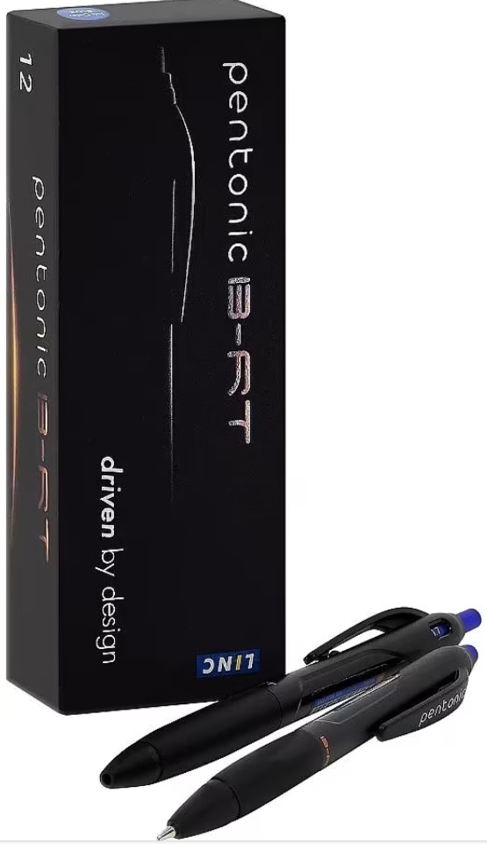 Ручка шариковая автоматическая синяя 07мм Pentonic B-RT резиндерж игольчстерж LINC 4007-B 98₽