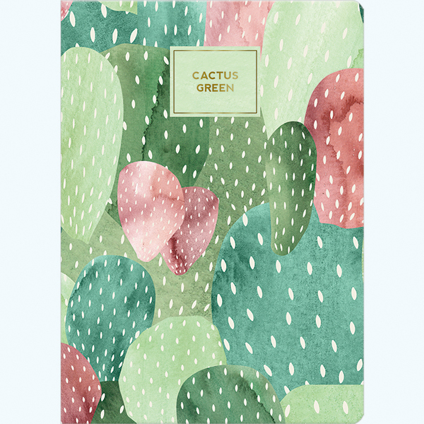 Блокнот А5 96л клетка твобл Cactus soft touch выблак ляссе на резинке ПОЛИНОМ 3131 237₽