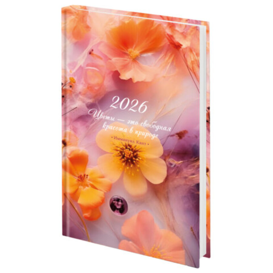 

Ежедневник А5 160л датир. 2026г тв.обл. Ice flowers глянц.лам. STAFF 117319