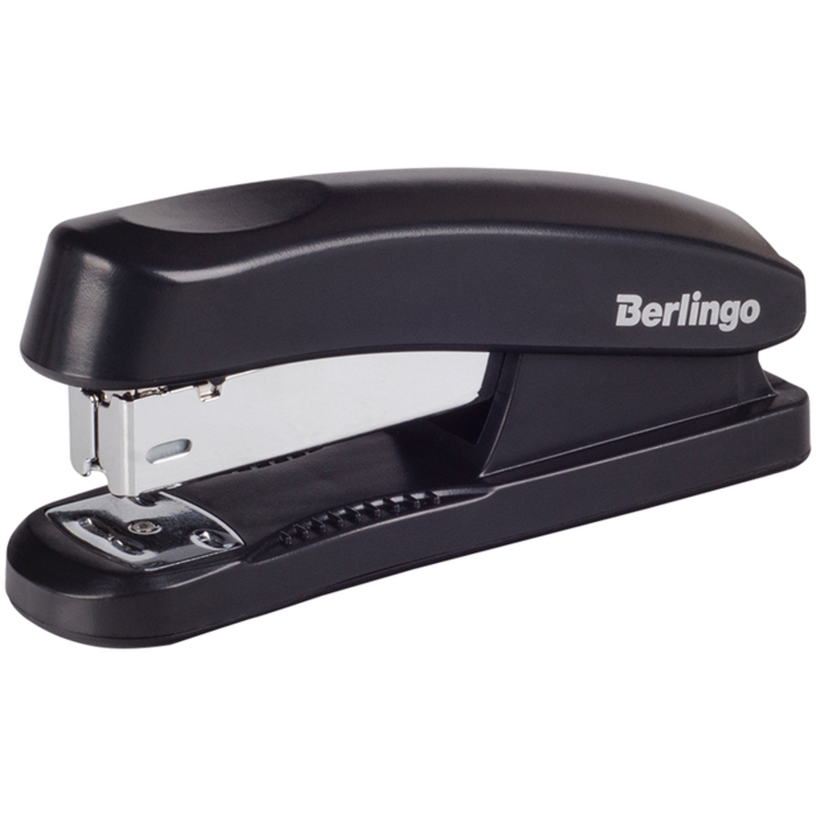 

Степлер №24/6 26/6 30л черный 2 типа скрепок захват 50мм BERLINGO H3100