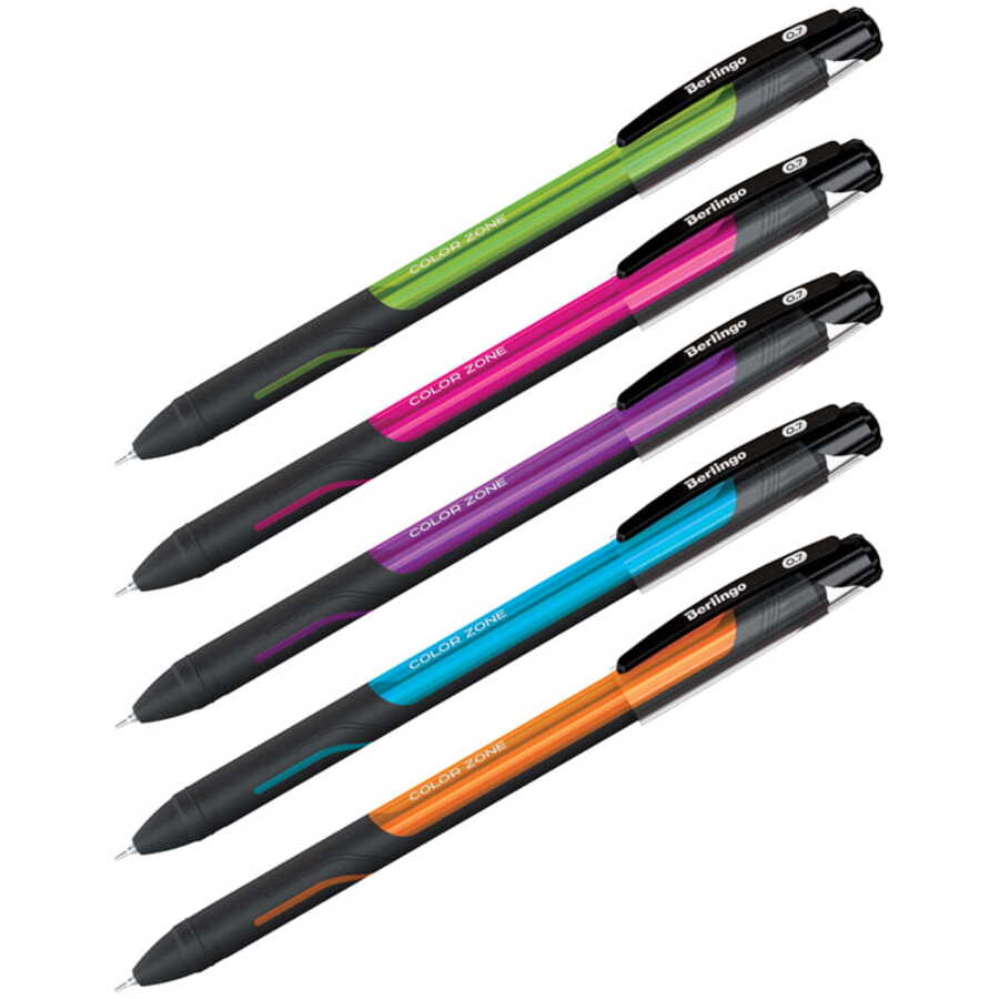 

Ручка шариковая синяя 0,7мм Color Zone stick BERLINGO CBp_70950