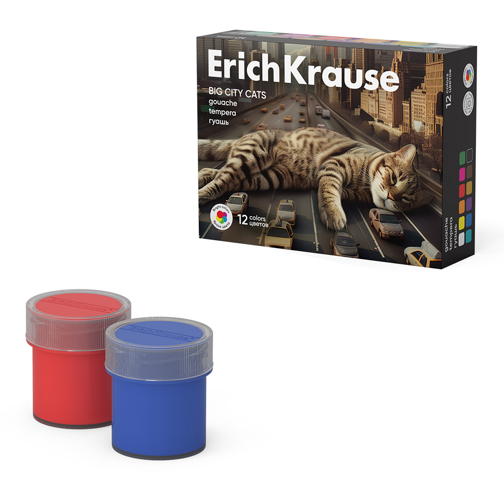 

Гуашь 12цв 20мл Big City Cats ERICH KRAUSE 62982