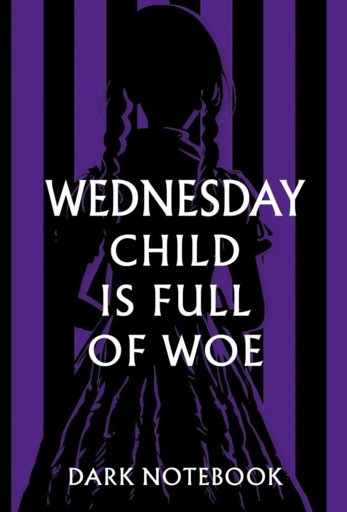 

Блокнот А5 48л тв.обл. Wednesday child is full of woe Dark notebook Эксмо 1318583