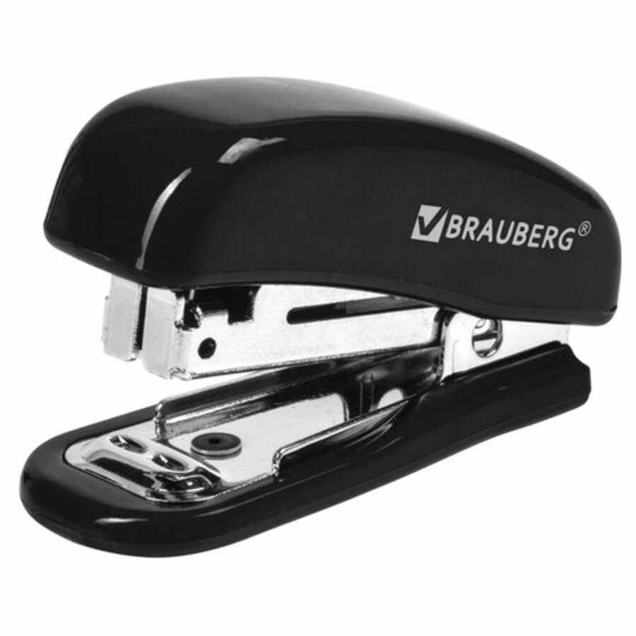 

Степлер №10 12л Classic черный встроенный антистеплер BRAUBERG 222544