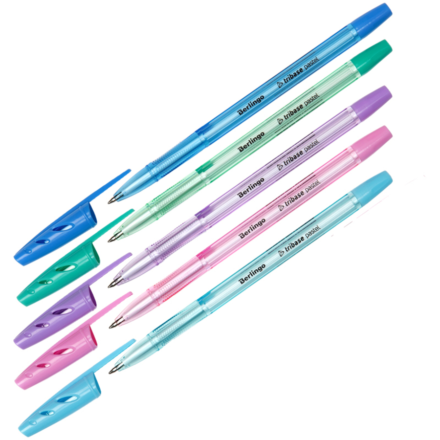 

Ручка шариковая синяя 0,7мм Tribase Pastel BERLINGO CBp_70942