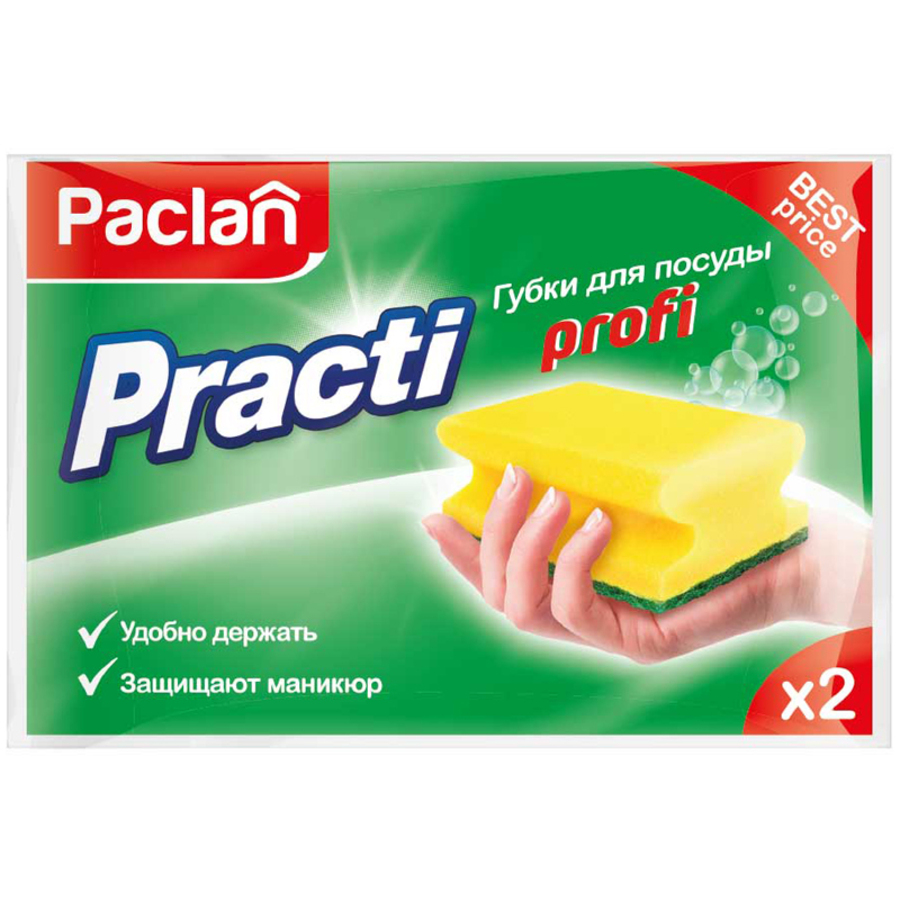 

Губка для посуды Practi Profi 2шт Paclan