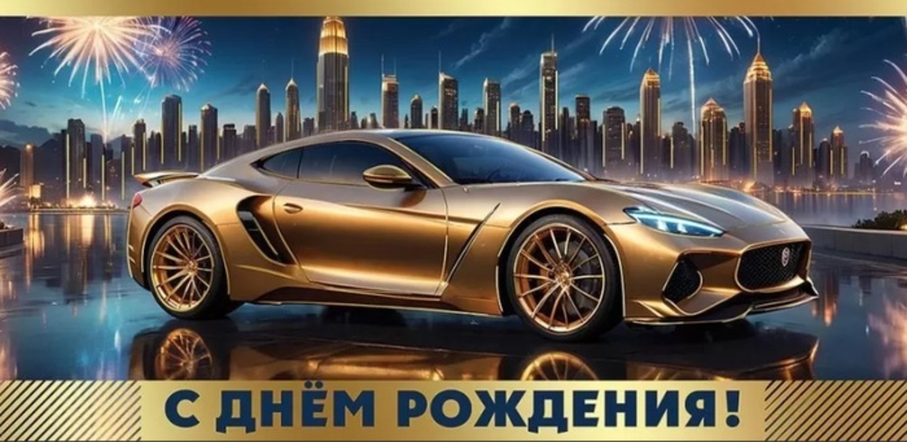 

1805015 Конверт для денег Евро С Днем рождения! (муж) С текстом Фольга
