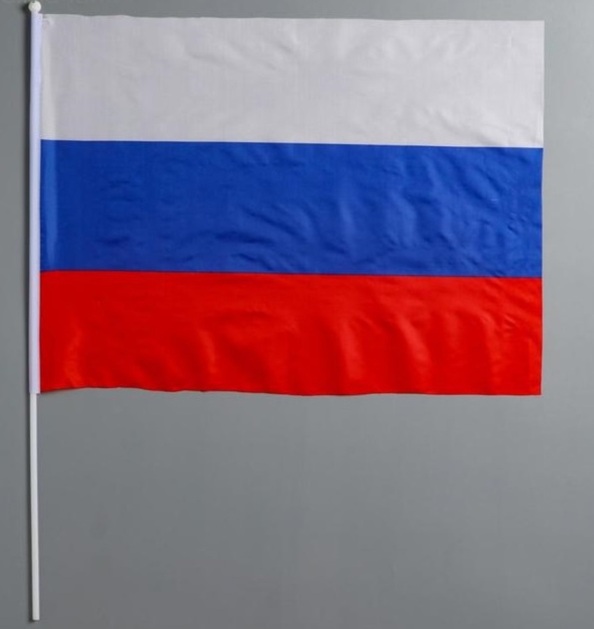 

Флаг со штоком России Триколор 40х60см 5122441