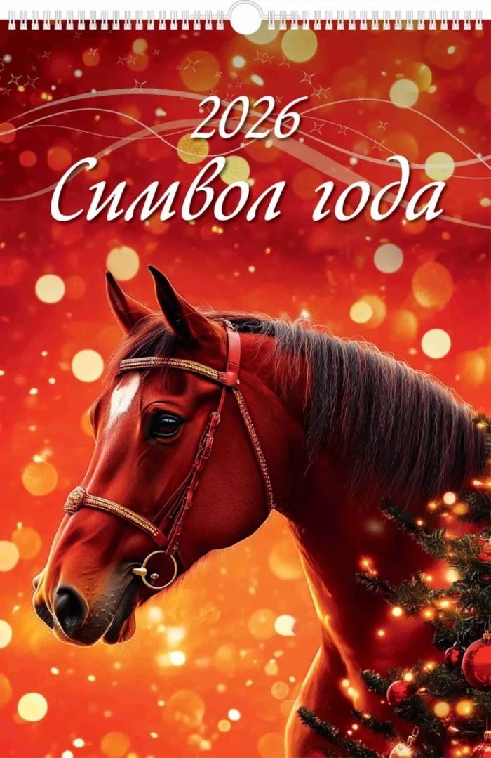 

Календарь 2026 1-блочный 320х480мм Гребень+ригель 6л Символ года УФ-лак АТБЕРГ 0526057