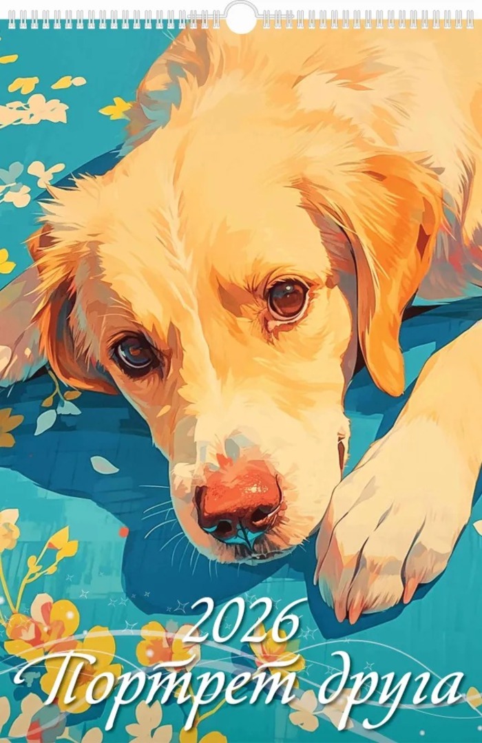 

Календарь 2026 1-блочный 320х480мм Гребень+ригель 6л Портрет друга УФ-лак АТБЕРГ 0526030