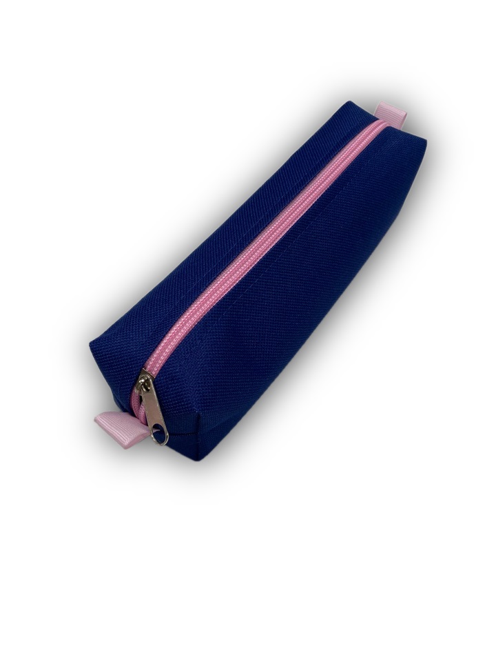 

Пенал косметичка 1отд. 200х60х60мм прямоугольный полиэстер Синий с розовым КА-00704796 (уни)