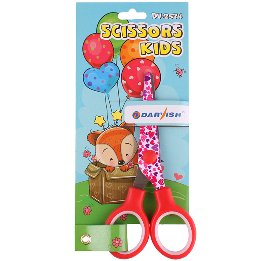 

Ножницы детские 130мм лезвие с принтом пласт.ручки ассорти европодвес DARVISH DV-2534