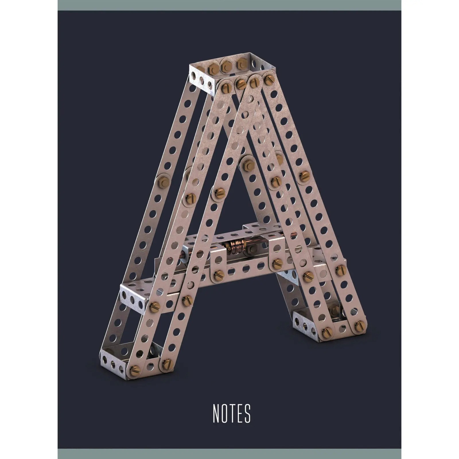 Тетрадь А4 80л клетка скрепка мелов.картон Shine. Дизайн 11 для конспектов Listoff ТГ4804987