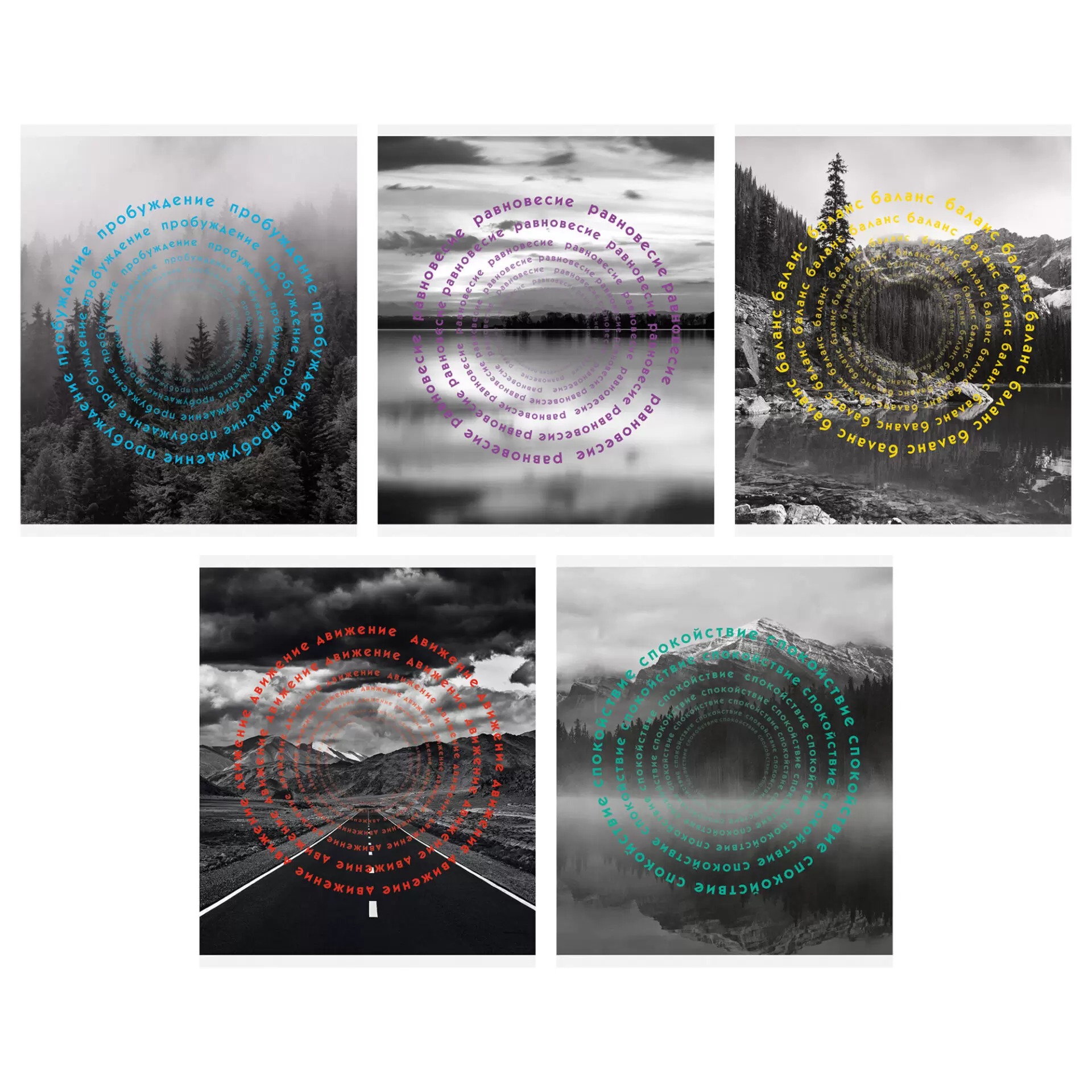 Тетрадь А5 96л клетка скрепка мелов.картон Природная гармония выб.лак ассорти Listoff ТЛ969144