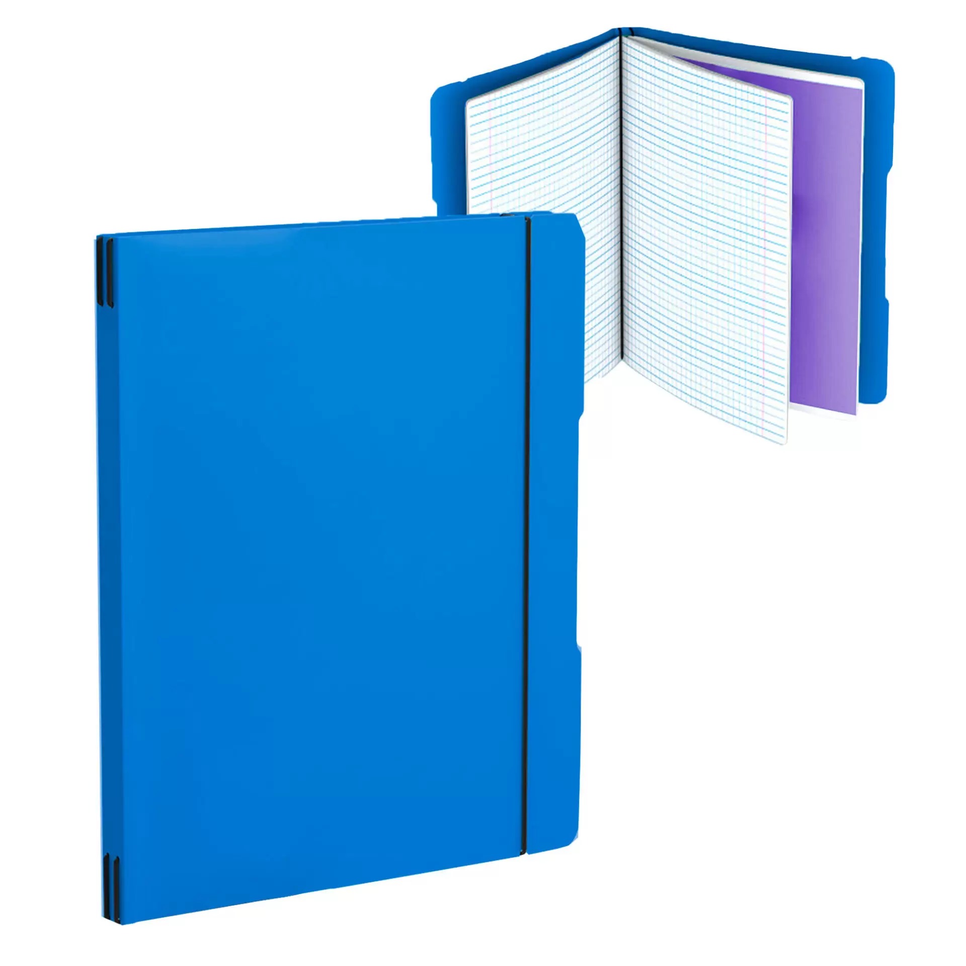 Тетрадь А4 96л клетка нить пласт.обл. DoubleBook. Васильковый 2 тетради ТПДБ496226