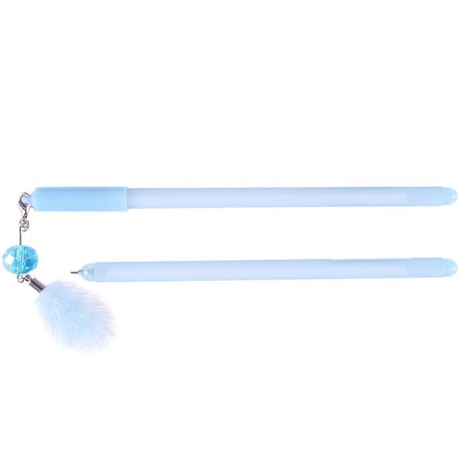 Ручка сувенирная гелевая синяя 05мм игольчстерж с брелоком ассорти DARVISH DV-11416 112₽