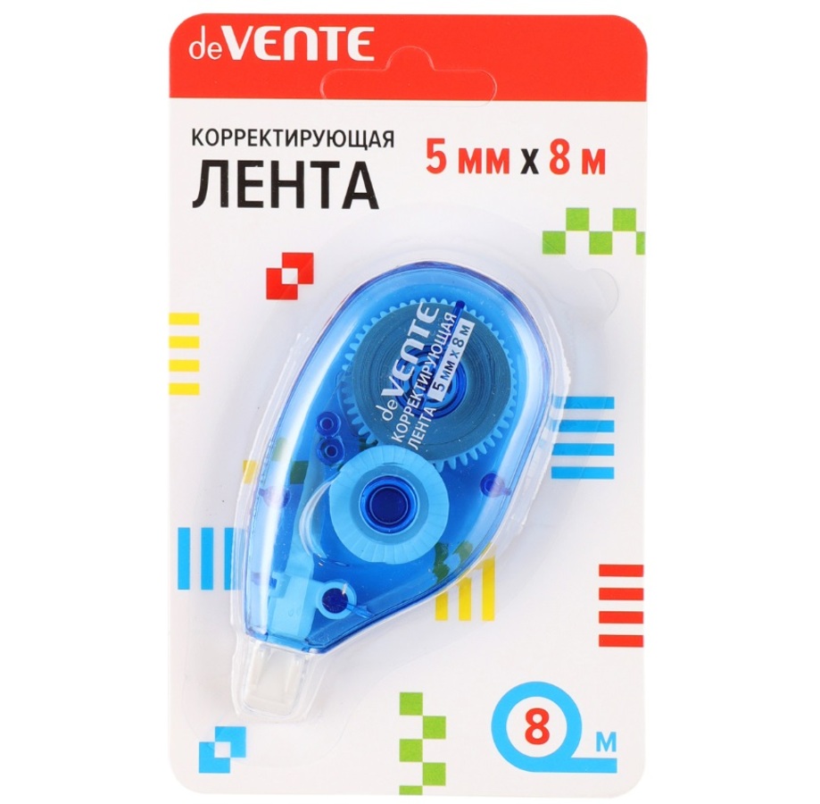 

Корректор роллер 5мм х 8м синий прозрачный корпус блистер боковой аппликатор deVENTE 4062105