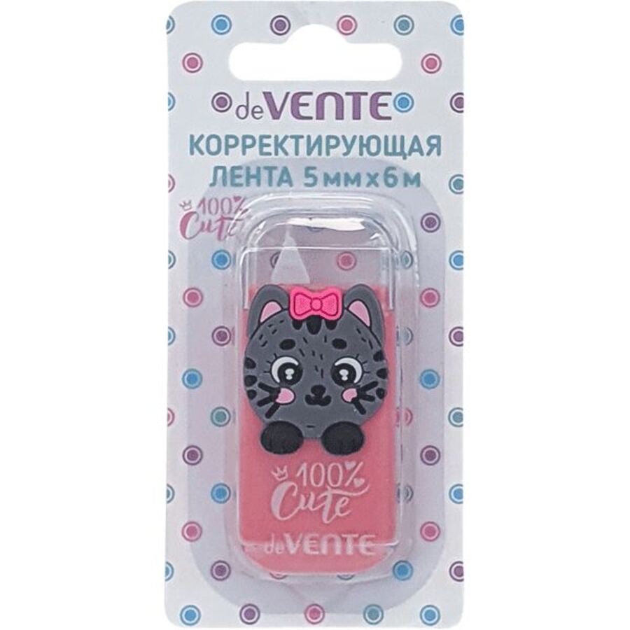 

Корректор роллер 5мм x 6м 100% Cute. Cat розовый непрозрачный корпус deVENTE 4062324