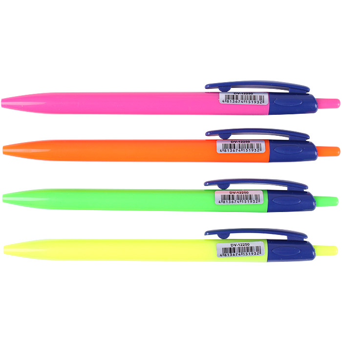 Ручка шариковая автоматическая синяя 07мм маслосн корпус ассорти DARVISH DV-12250 29₽