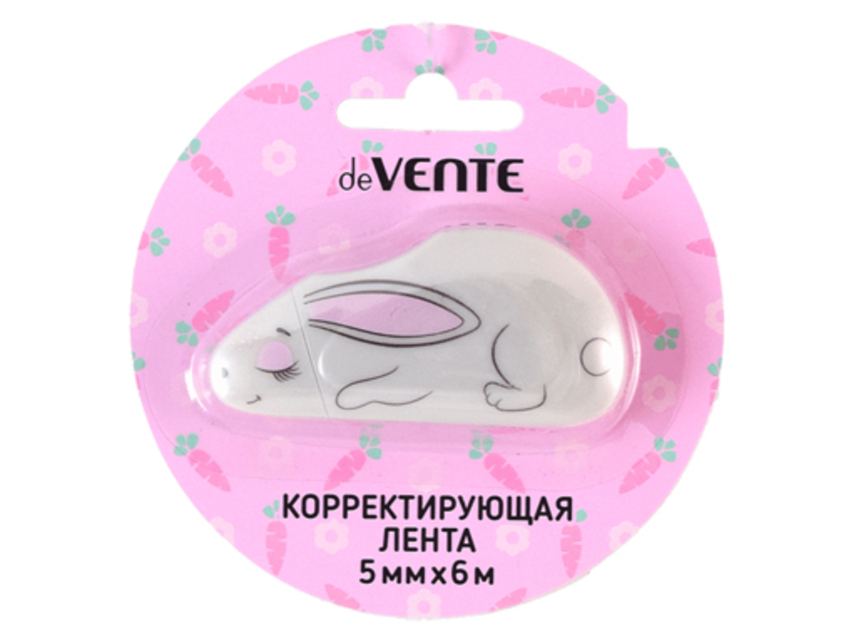 Корректор роллер 5мм х 6м Rabbit серый непрозрачный корпус блистер deVENTE 4062317 50₽