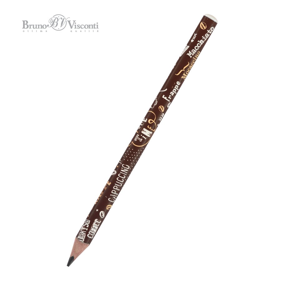 Карандаш чернографитный 4В HappyGraphix Jumbo Эспрессо трехгр дерево BRUNO VISCONTI 21-006208 28₽