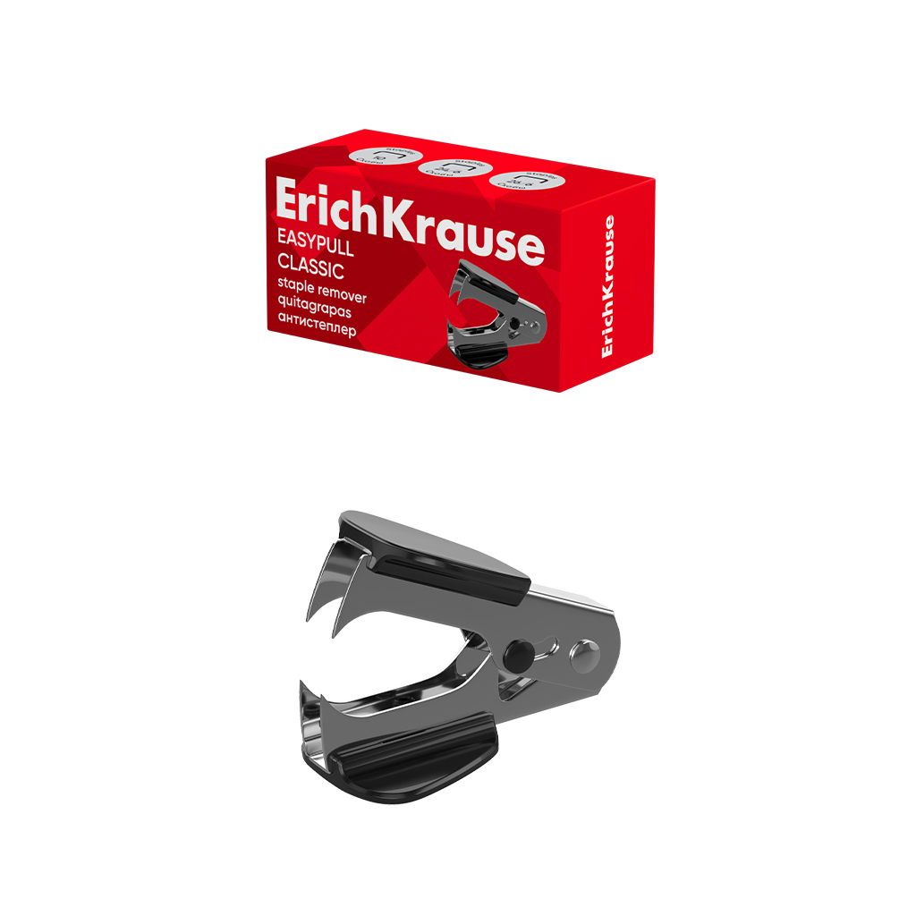 

Антистеплер для скоб №10, №24/6 и №26/6 EasyPull Classic черный с фиксатором ERICH KRAUSE 2203